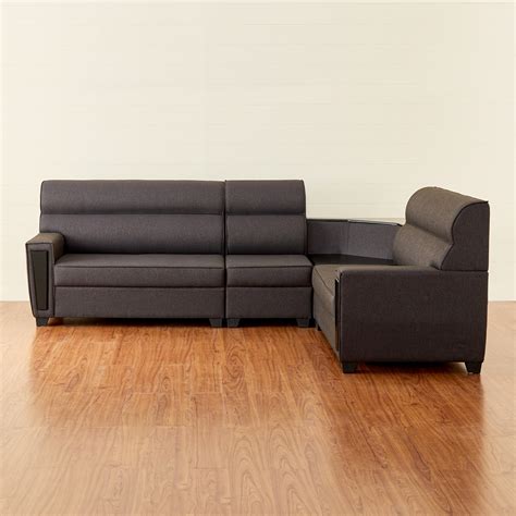 Buy Helios Prixa Fabric 5-Seater Right Corner Sectional Sofa - Brown ...