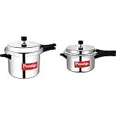 Buy Prestige Popular Svachh Combi Pack Aluminium Pressure Cooker 5L And ...