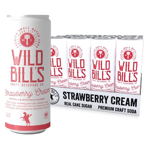 Amazon.com: Wild Bill's Strawberry Cream Soda Classic Craft Soda Pop ...