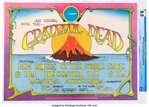 Grateful Dead 1970 Sacramento, CA Concert Poster Graded 8.0 | Lot ...
