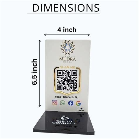 Single QR Standee- Premium White | TAPSY | Tapsy
