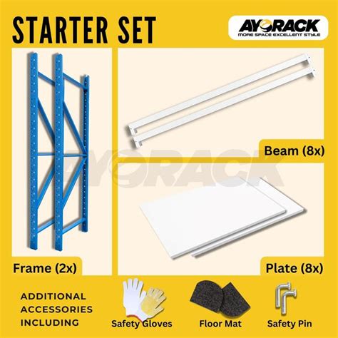 Promo RAK GUDANG BESI 2 METER 4 SUSUN AYORACK AL2-2020S LIGHT DUTY ...