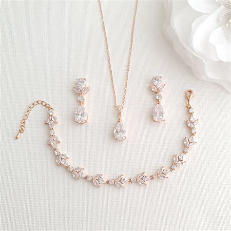 Wedding Day Jewelry Set For The Bride in Silver, Gold, Rose Gold#N ...