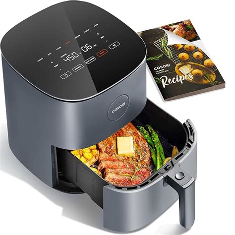COSORI Air Fryer 5 QT (4.7 Litre) Black, 1500W Fast Cooking 9 Preset ...