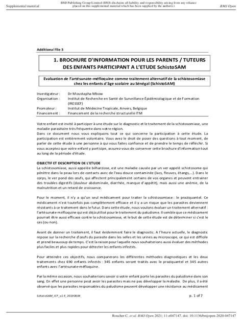 Fillable Online Informed Consent Form template (FR) - BMJ Open Fax ...