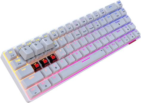 Amazon.in: Buy HXSJ V800 68 Keys Mechanical Keyboard Type-C Wired Blue ...