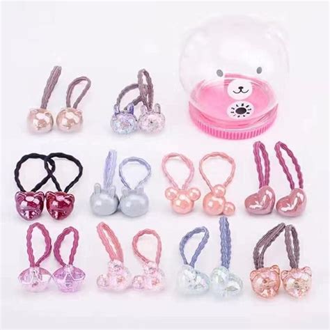 ZIBUYU® Kids Rubber Bands for Girls Lovely Hair Ties for Girls Hoop ...