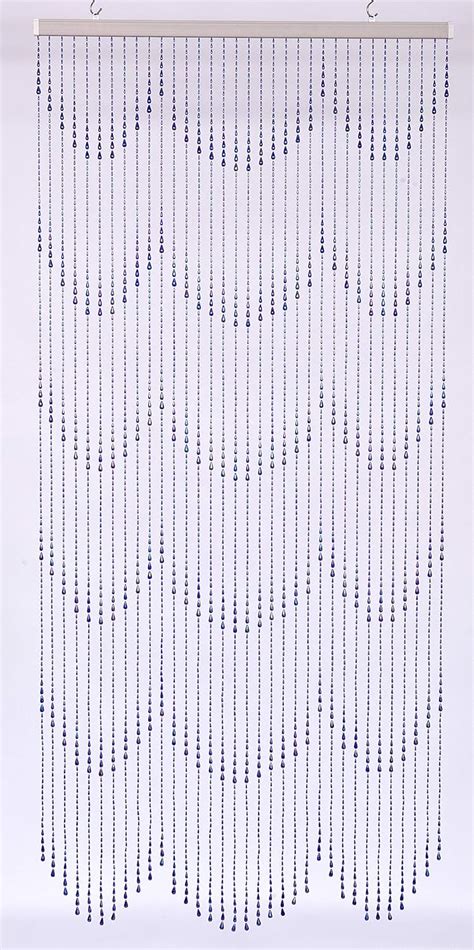 Buy 3 FT X 6 FT Raindrops Blue Iridescent Beaded Curtain Door String ...