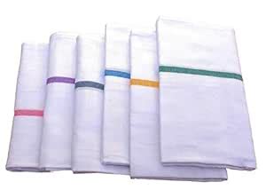 IGNOTO Handloom White Cotton Bath Towel/Kerala Thorthu/ Gamcha/Angocha ...