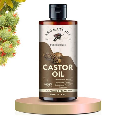 Buy Aromatique Cold Pressed Castor Oil - Castor Oil for Hair Growth ...