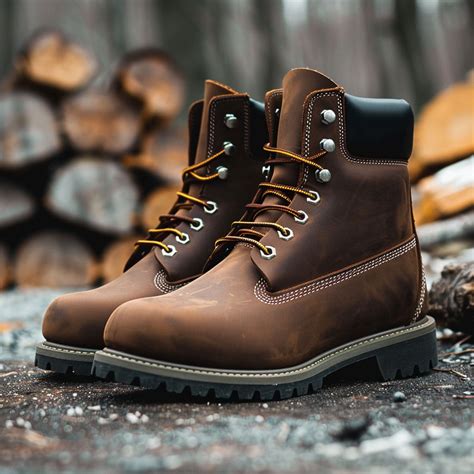 Brown Leather Amato Ankle Rugged Lace Up Combat Hiking Boots with Chun ...