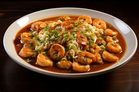 Gumbo with shell pasta | Premium AI-generated image