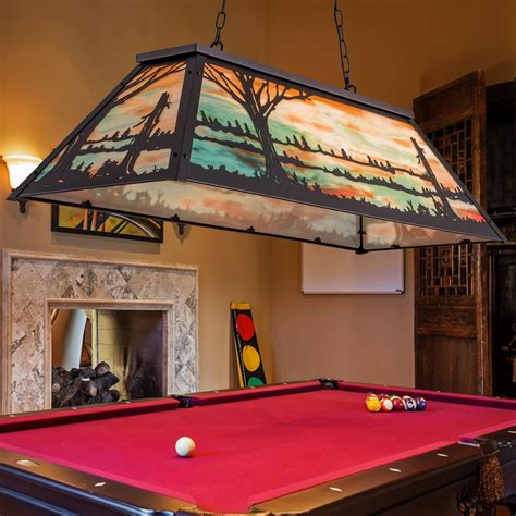 Amazon.com: TOCHIC Vintage Pool Table Light 4-Light Rustic Tiffany ...