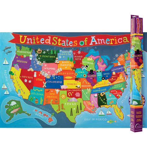 KIDS UNITED STATES WALL MAP - THE TOY STORE