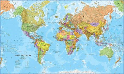 Political Map Of The Modern World by Tallenge | Buy Posters, Frames ...