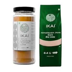 IKAI Natural Lakadong Turmeric Latte (Single Packet) + Natural ...