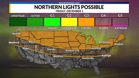 Northern Lights Visibility Map NOAA Issued A Geomagnetic Storm Watch