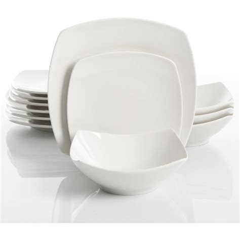 Gibson Home Everyday Square 12-Piece Dinnerware Set - Walmart.com ...