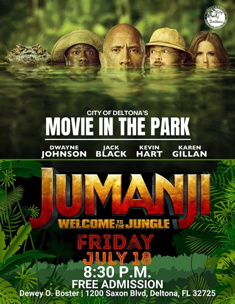Movie in the Park - Jumanji: Welcome to the Jungle, Dewey Booster Park ...