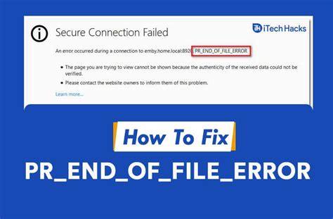 Image result for PR End of File Error Fix