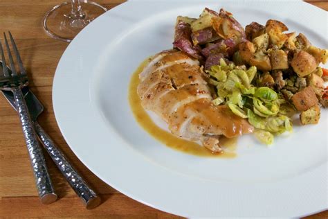 Pan Roasted Turkey Breast with Sausage Sage Stuffing — Land of Noms