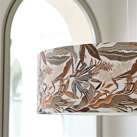 Omega 4_light Floral Drum Pendant Lamp Black Tie | Artemest