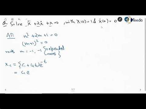 Solving Questions On Linear Homogeneous ODEs - Constant Coefficients ...