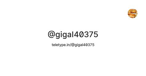 @gigal40375 — Teletype