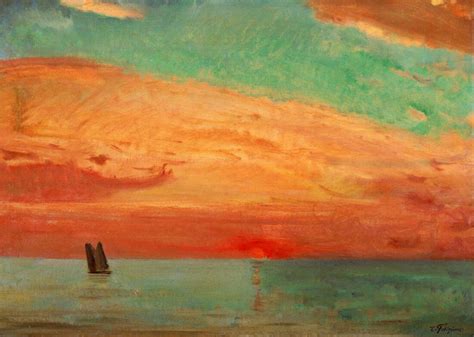 Sunrise Over the Eastern Sea - Fujishima Takeji - Japanese Masters ...