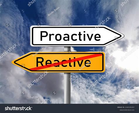Proactive Reactive Opposite Signs Opposite Signs Stock Illustration ...