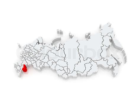 Map of the Russian Federation. Astrakhan region. | Stock image | Colourbox