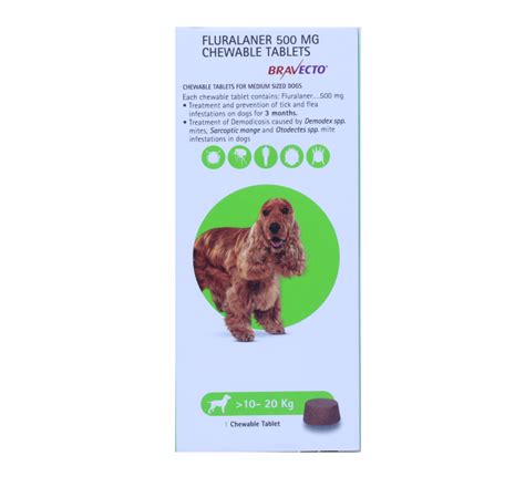 BRAVECTO FOR DOGS 10-20KG 500MG – Paw Meds