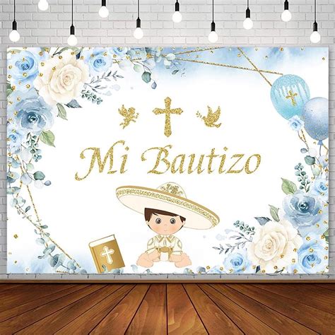 AIBIIN 7x5ft Mi Bautizo Backdrop Boy Baptism Christening India | Ubuy