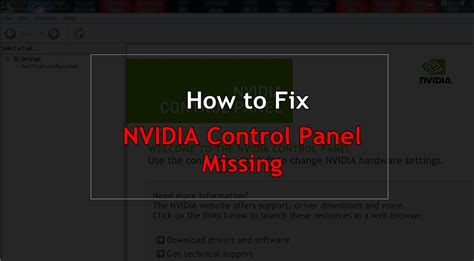 Image result for Nvidia Control Panel Missing