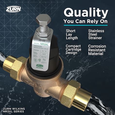 Zurn Wilkins 1/2-in Copper Sweat Bronze Pressure Reducing Valve in the ...