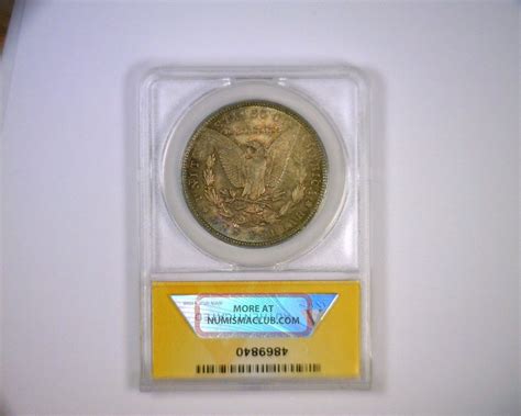 Ms63 Anacs Beautifully Toned 1890 Vam 1 Morgan Silver Dollar U. S. Coin ...