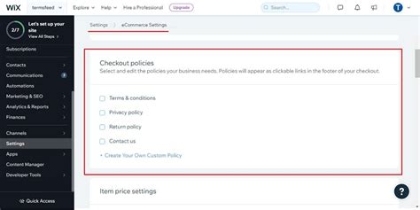 Image result for Wix Privacy Policy Tutorial