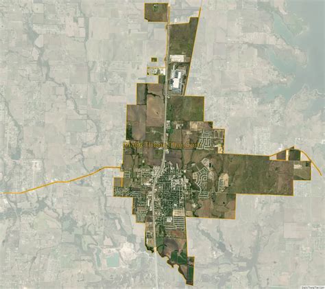 Map of Sanger city, Texas - Thong Thai Real