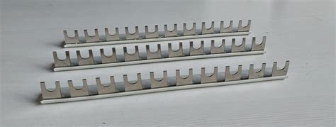 SELVO 10 WAY MCB FORK TYPE COPPER BUSBAR WITH PVC SHELL (173 X 17 X 1.2 ...