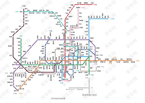 深圳已经开通地铁线路图（高清图） - 深圳本地宝