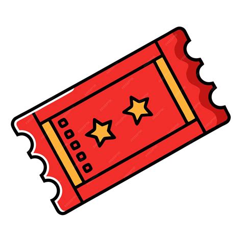 Red raffle ticket clipart vector art and illustration | Premium AI ...