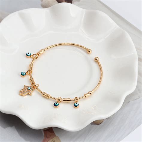 Just Lil Things Artificial Hamsa & Evil Eye Charm – Protective Good Lu