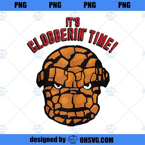 Marvel Fantastic Four The Thing It s Clobberin Time Face PNG, Marvel P ...
