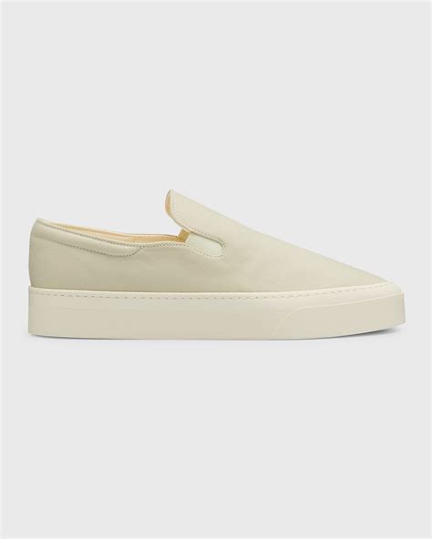 THE ROW Marie H Suede Slip-on Sneakers | Neiman Marcus