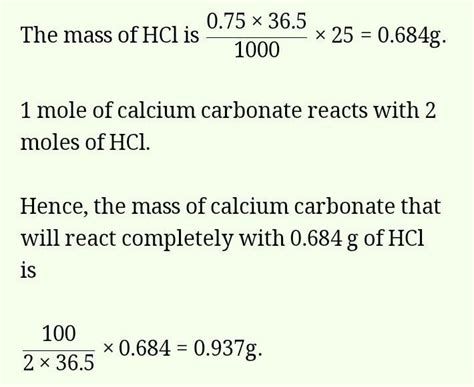 Calcium carbonate reacts with aqueous HCl to give CaCl2 and CO2 ...