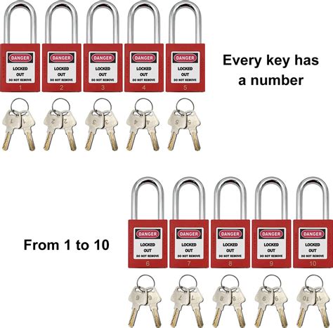 JOJOMARK 10 Keyed-Differently Safety Padlocks with Tags for India | Ubuy