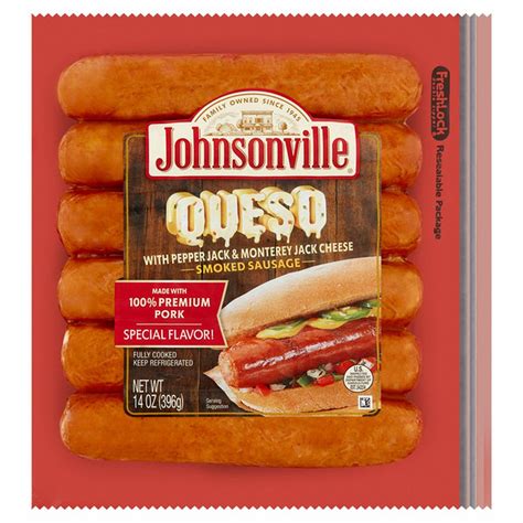 Johnsonville Queso With Pepper Jack & Monterey Jack Cheese Smoked ...