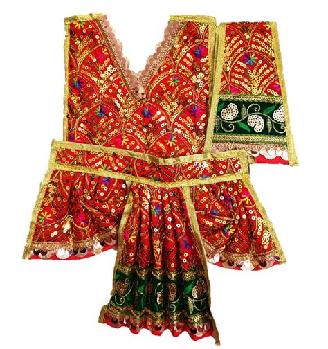 Hanuman Ji Dress - for Idol height of 1 feet/ 12" Inch-Size No. 1 ...