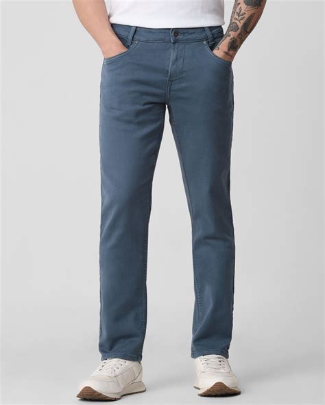 Blue Grey Super Slim Fit Superstretch Coloured Jeans