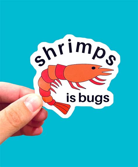 Shrimps is Bugs Sticker/ Magnet | Trending Internet Meme | Funny Tattoo ...
